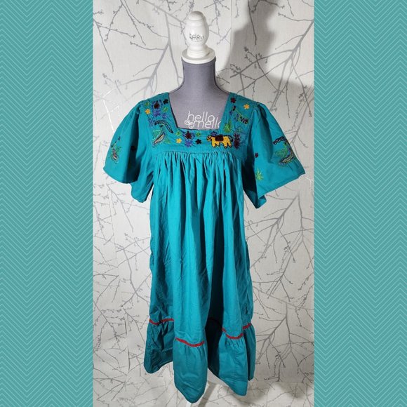 La Lingerie Floral Embroidered Square Neck Babydoll Dress - Picture 1 of 6